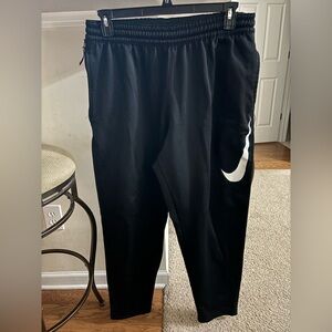 Nike Tapered Sweatpants, Color Black, Size XXLT, Nike Swoosh Logo